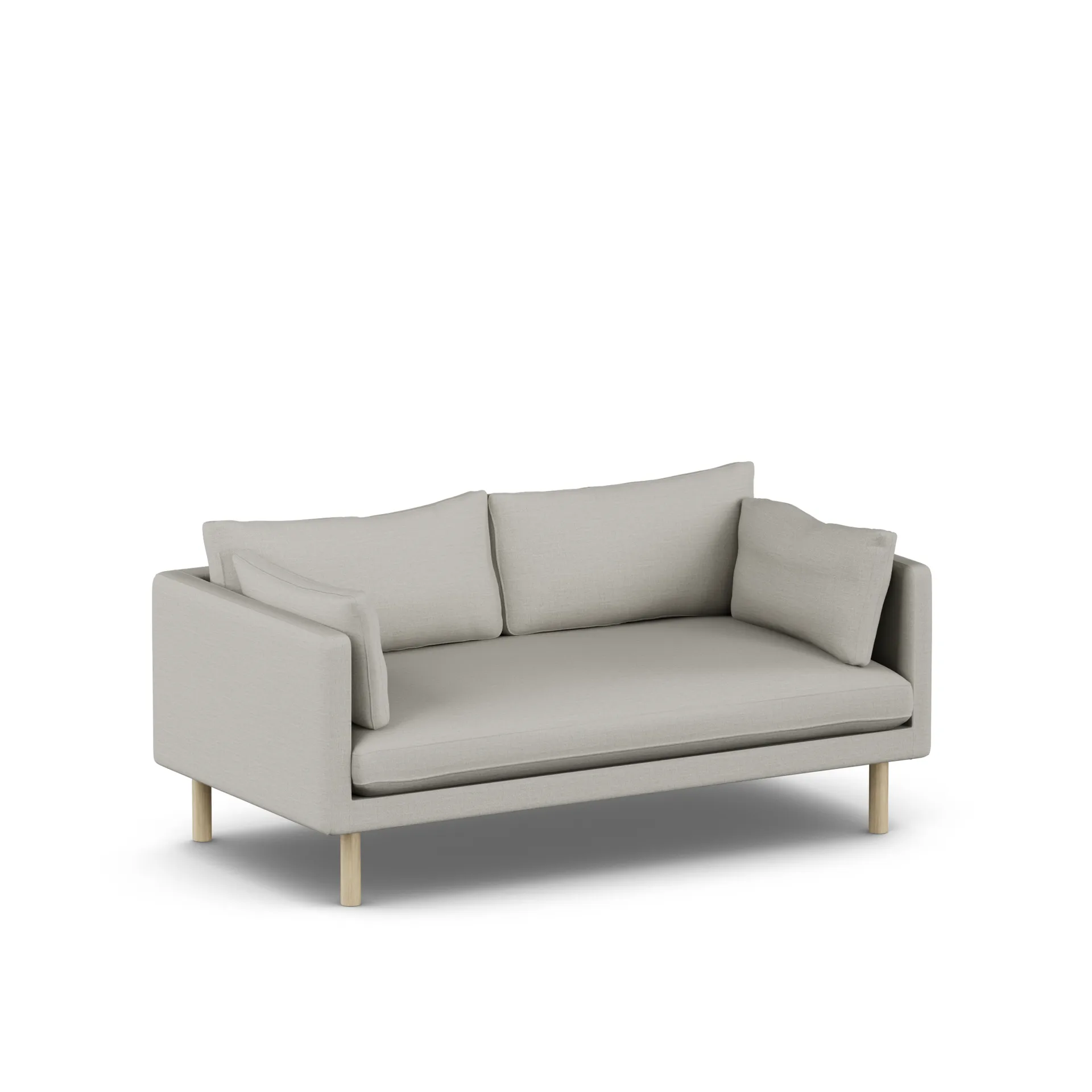 Linnevik sofa, Same Grey 6673-white-oiled oak, 2-seater 1898