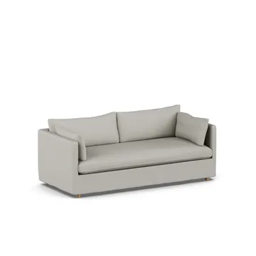 Linnevik sofa - Same Grey 6673-white-oiled oak, 3-seater, with skirt - 1898