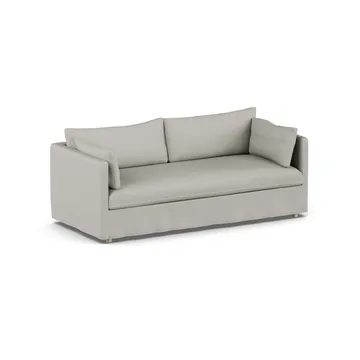 Linnevik sofa - Same Grey 6673-white-oiled oak, 3-seater, with skirt - 1898