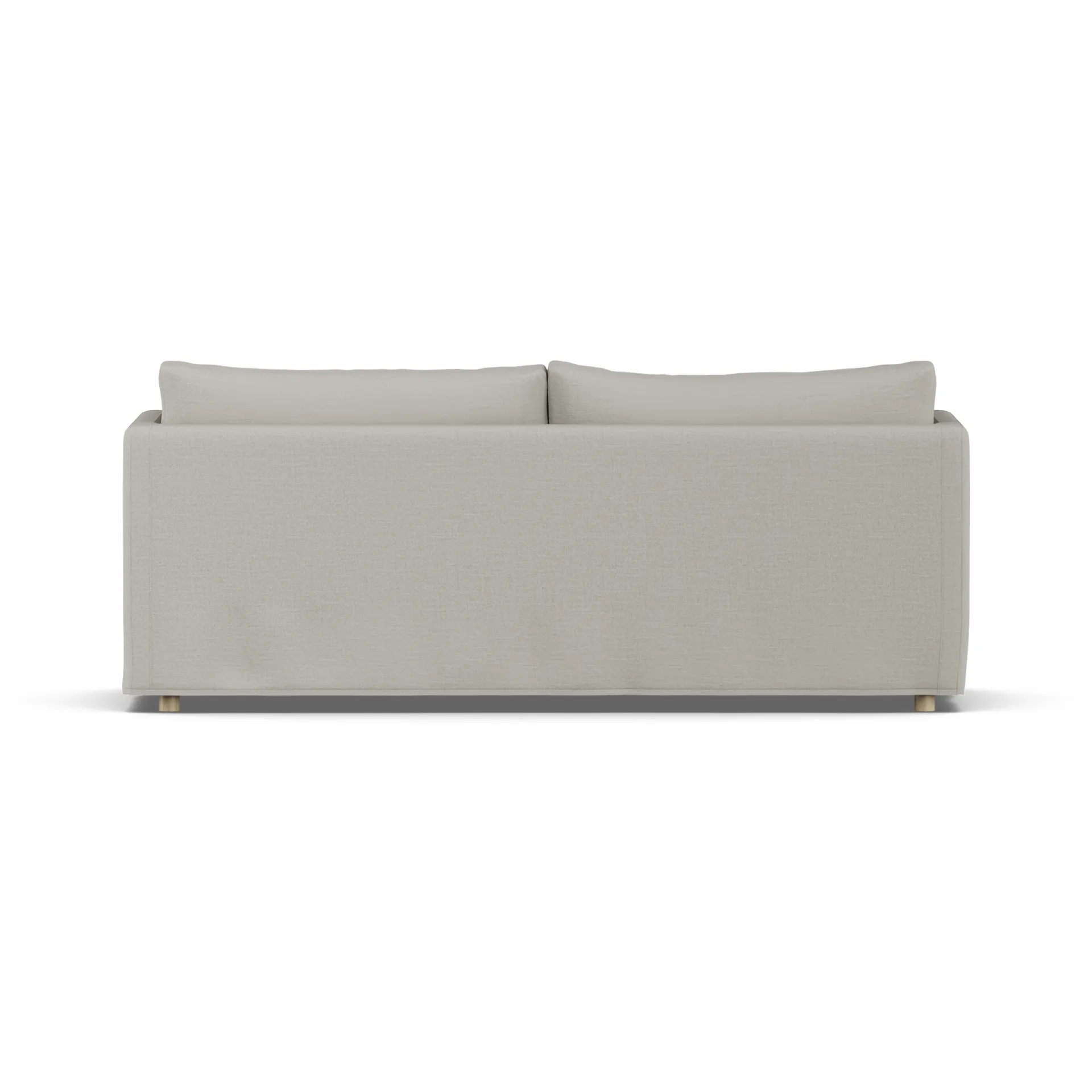 Linnevik sofa, Same Grey 6673-white-oiled oak, 3-seater, with skirt 1898