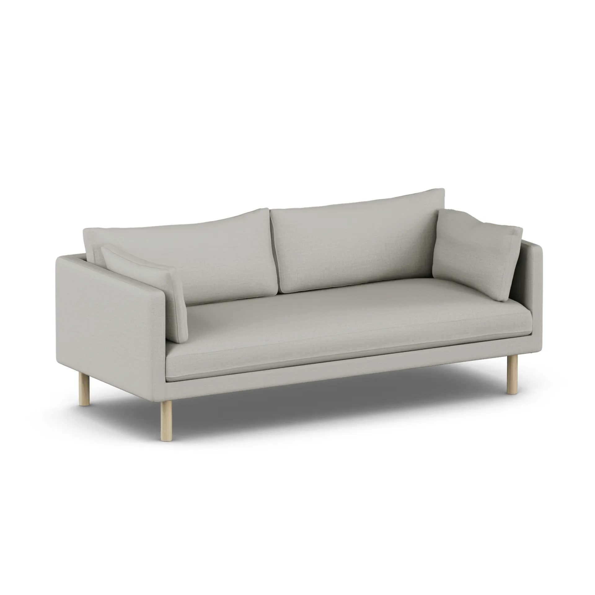 Linnevik sofa, Same Grey 6673-white-oiled oak, 3-seater 1898