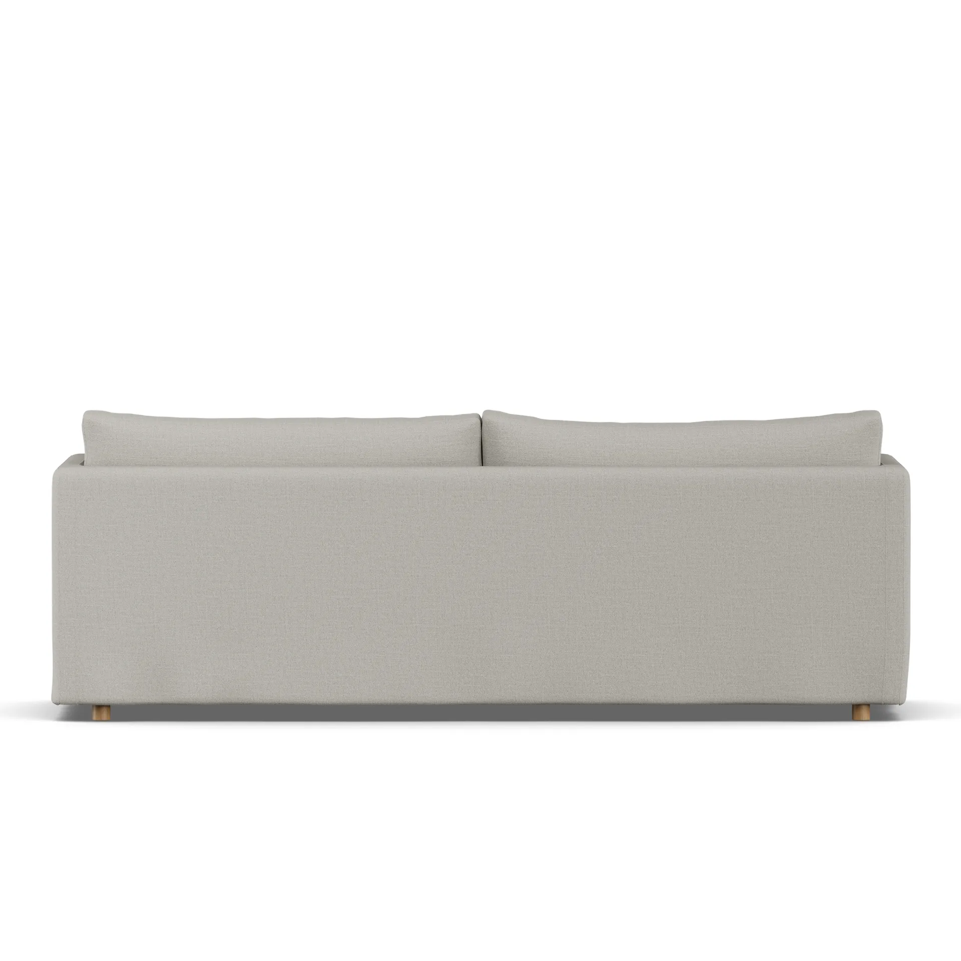 Linnevik sofa, Same Grey 6673-white-oiled oak, 4-seater, with skirt 1898