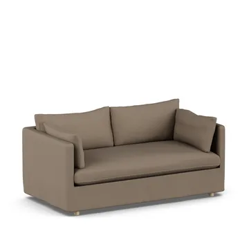 Linnevik sofa - Same Mole 6674-white-oiled oak, 2-seater, with skirt - 1898
