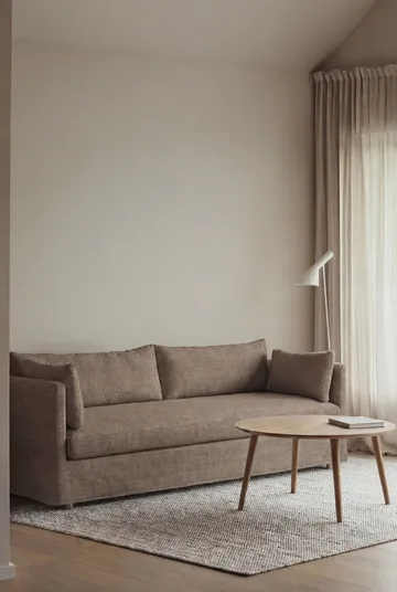 Linnevik sofa - Same Mole 6674-white-oiled oak, 4-seater, with skirt - 1898