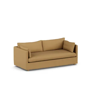 Linnevik sofa - Same Ochre 6676-white-oiled oak, 3-seater, with skirt - 1898