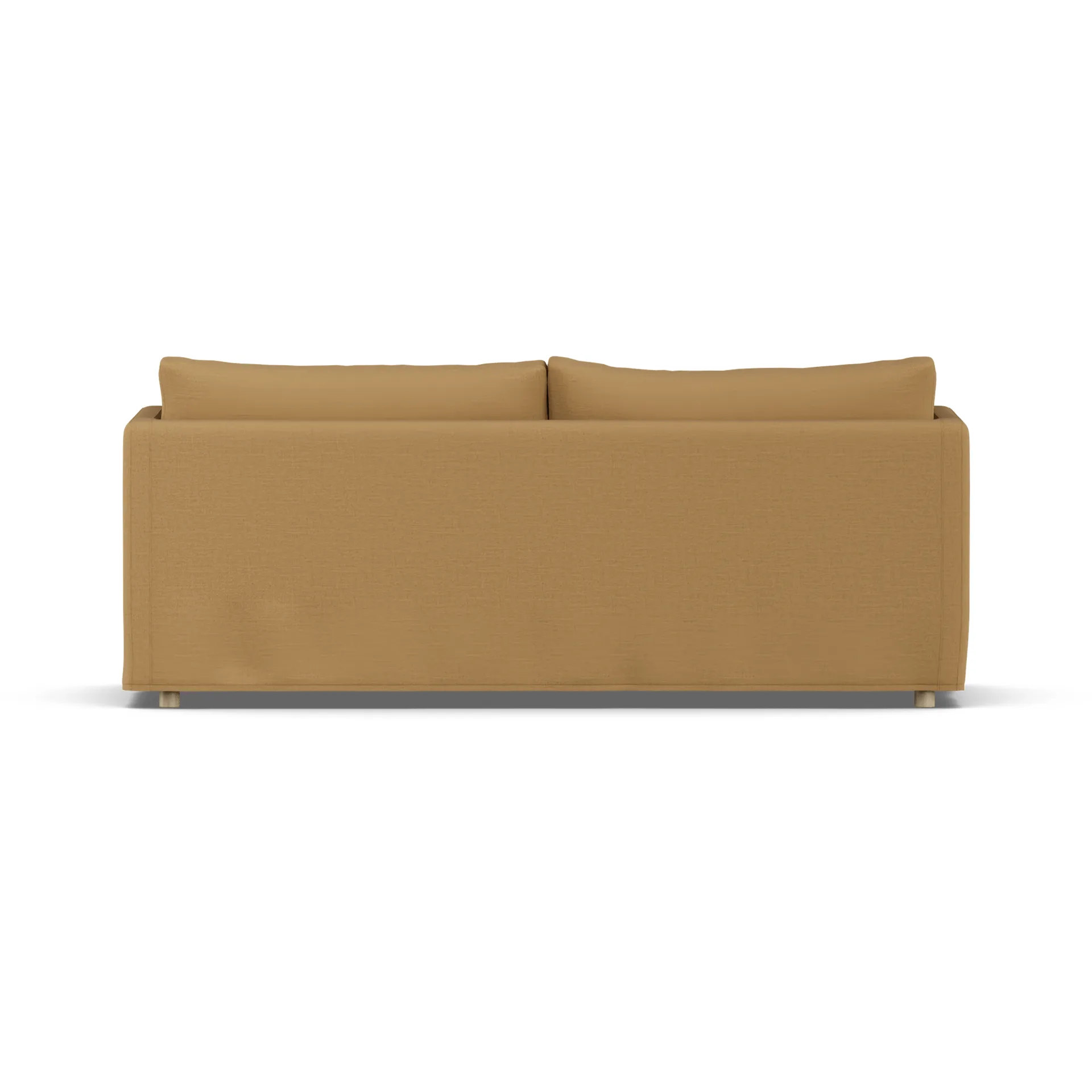 Linnevik sofa, Same Ochre 6676-white-oiled oak, 3-seater, with skirt 1898