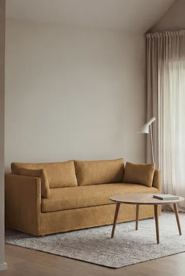 Linnevik sofa - Same Ochre 6676-white-oiled oak, 3-seater, with skirt - 1898