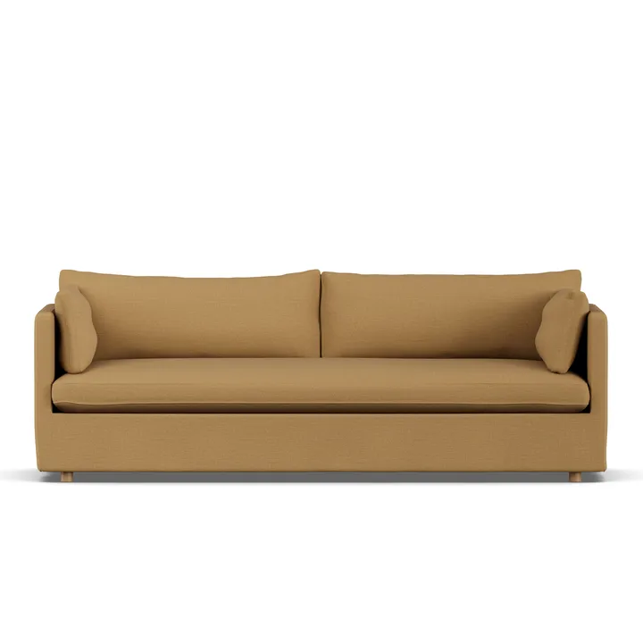 Linnevik sofa - Same Ochre 6676-white-oiled oak, 4-seater, with skirt - 1898
