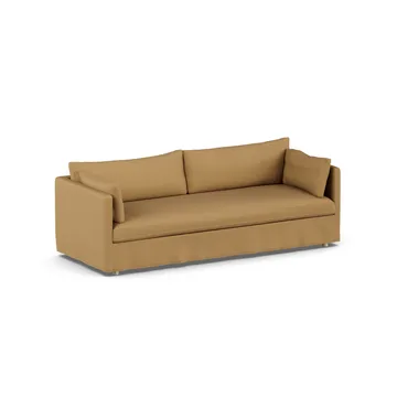 Linnevik sofa - Same Ochre 6676-white-oiled oak, 4-seater, with skirt - 1898