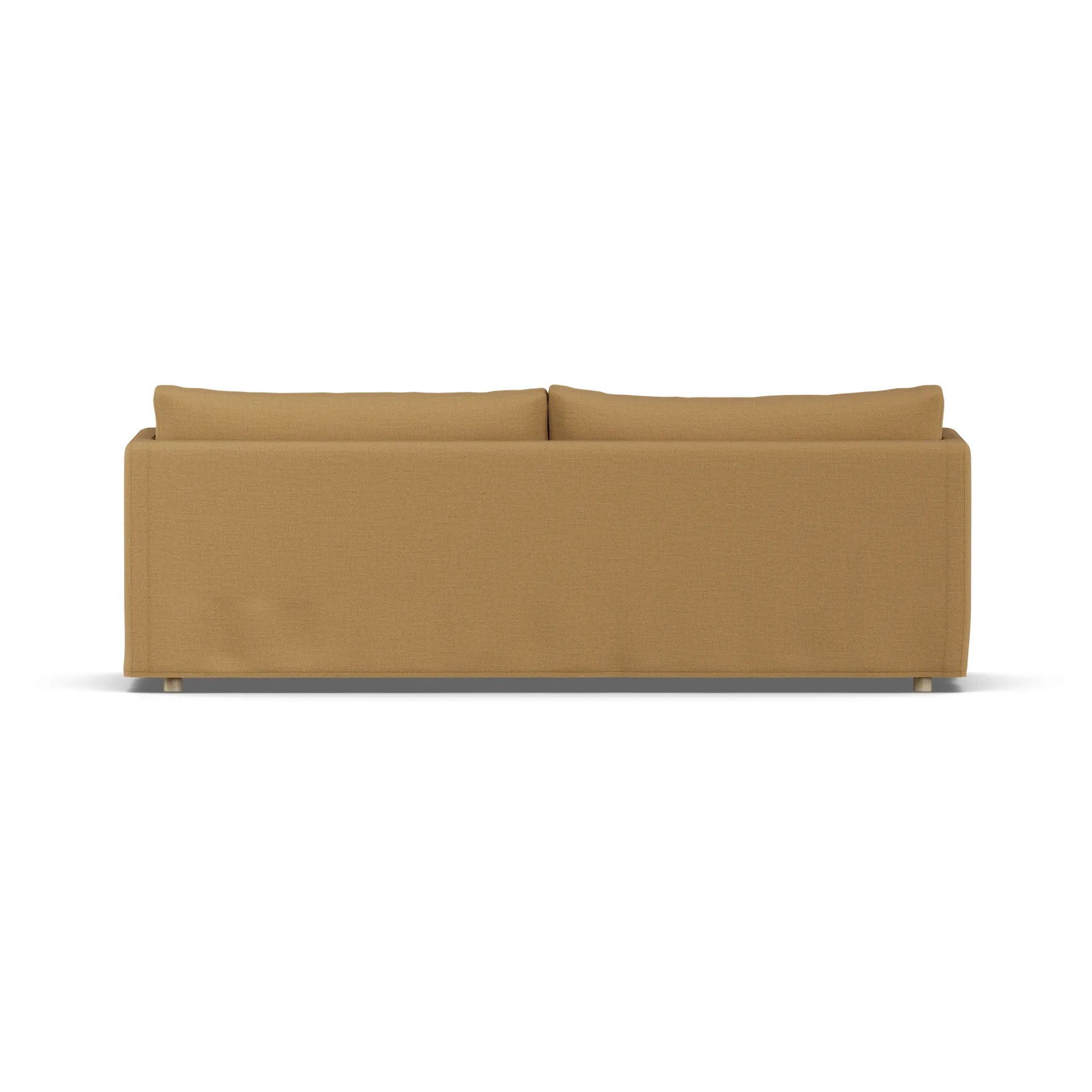 Linnevik sofa, Same Ochre 6676-white-oiled oak, 4-seater, with skirt 1898