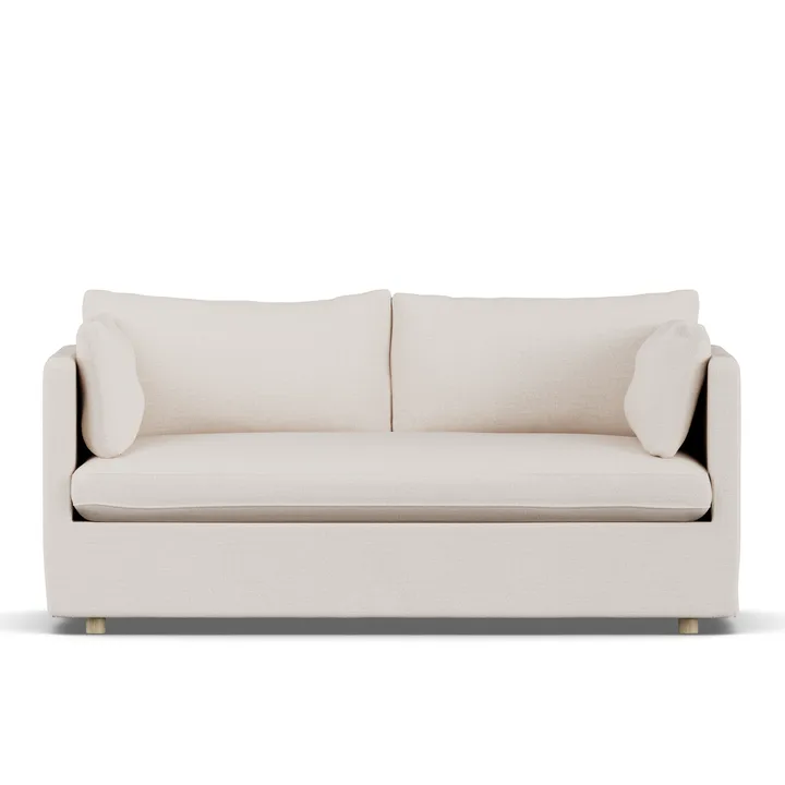 Linnevik sofa - Same Off White 6671-white-oiled oak, 2-seater, with skirt - 1898