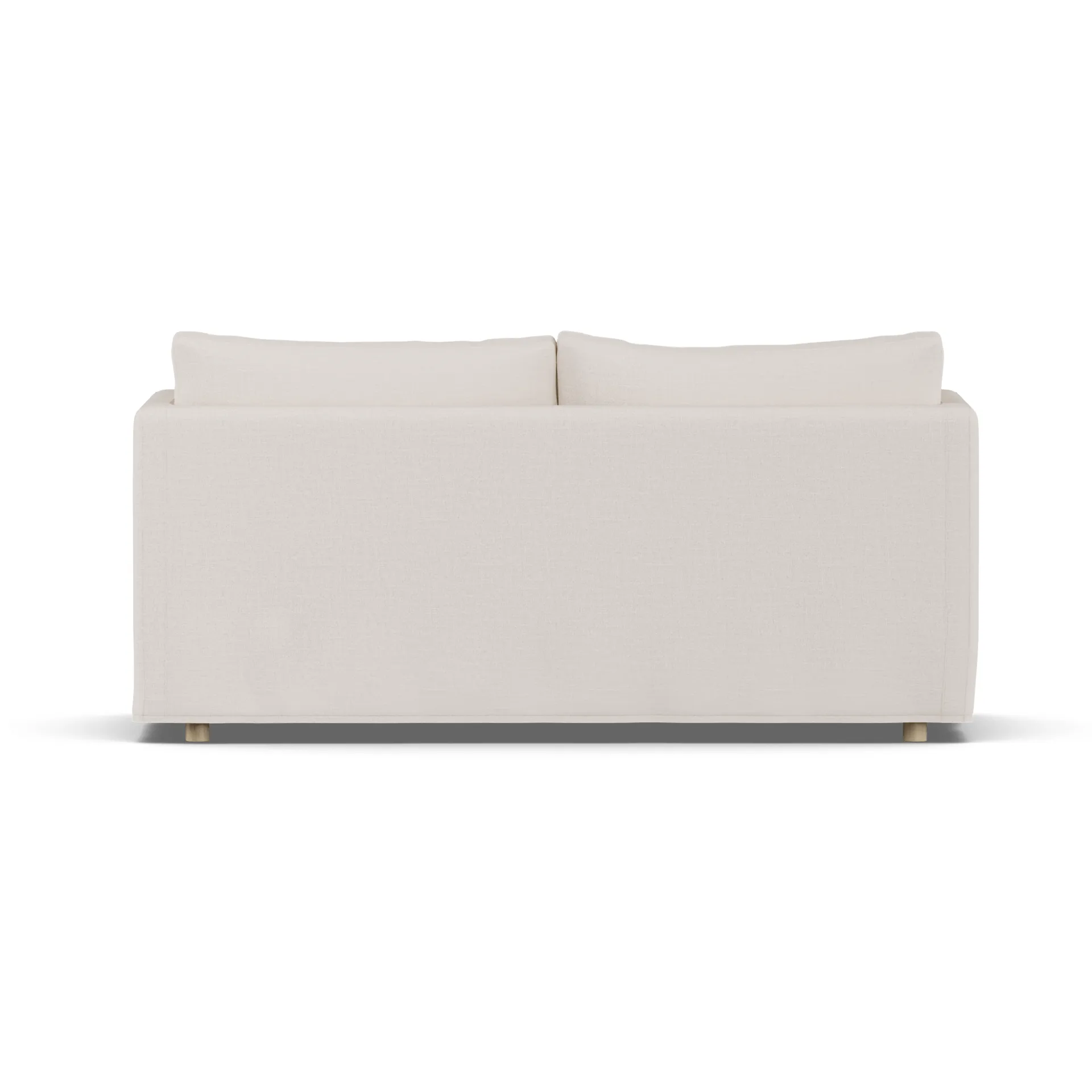 Linnevik sofa, Same Off White 6671-white-oiled oak, 2-seater, with skirt 1898