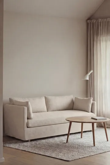 Linnevik sofa - Same Off White 6671-white-oiled oak, 2-seater, with skirt - 1898