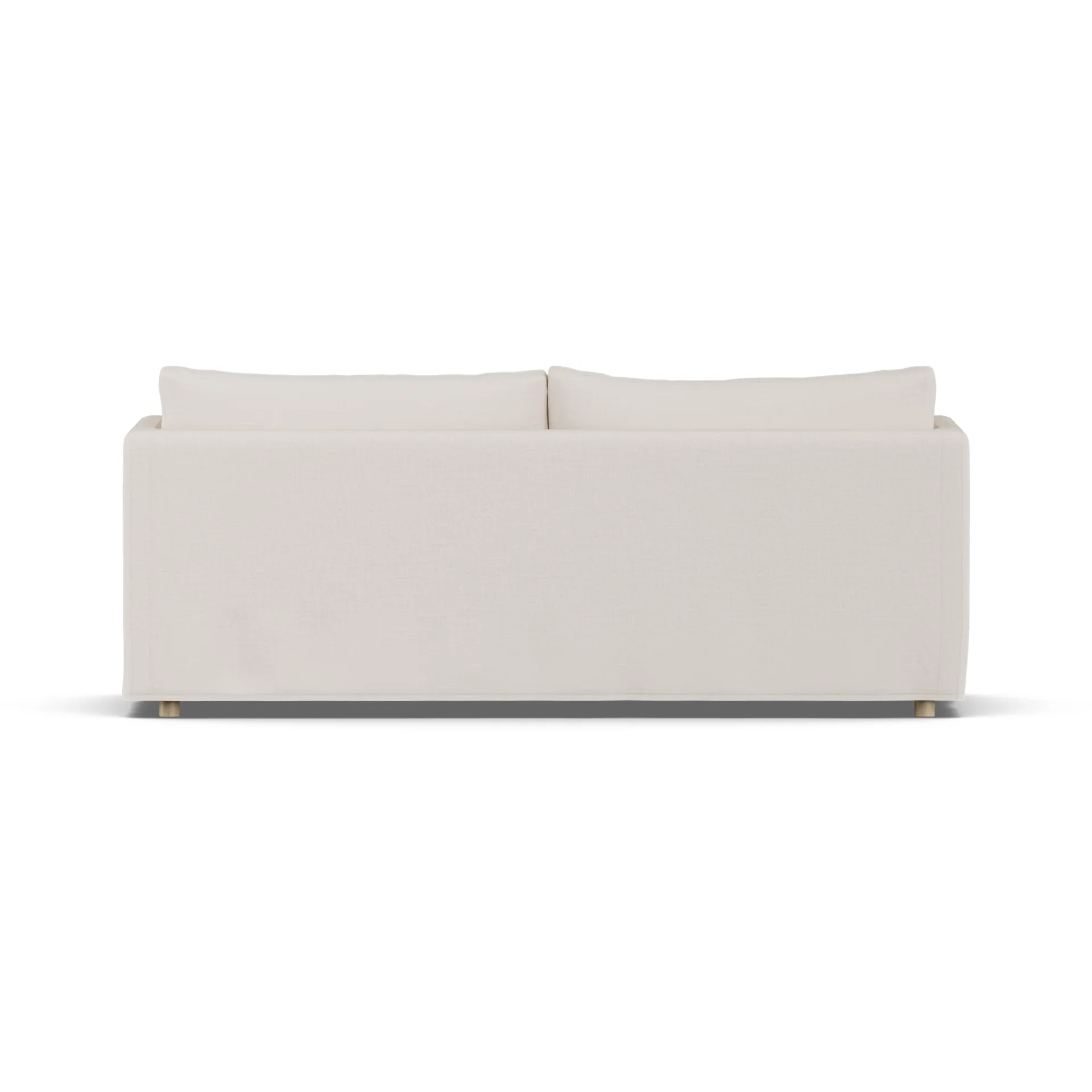 Linnevik sofa, Same Off White 6671-white-oiled oak, 3-seater, with skirt 1898