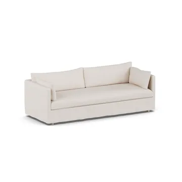 Linnevik sofa - Same Off White 6671-white-oiled oak, 4-seater, with skirt - 1898
