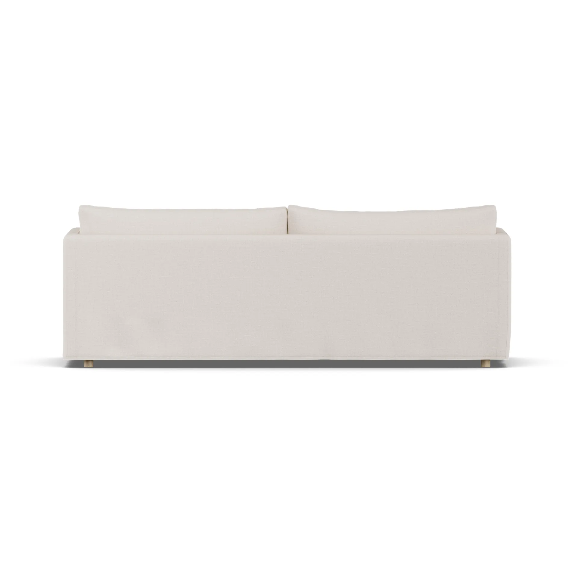Linnevik sofa, Same Off White 6671-white-oiled oak, 4-seater, with skirt 1898