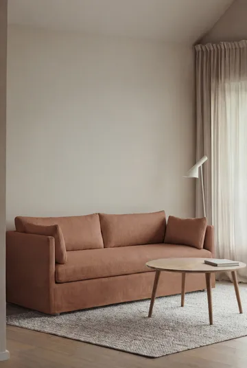 Linnevik sofa - Same Rust 6675-white-oiled oak, 3-seater, with skirt - 1898