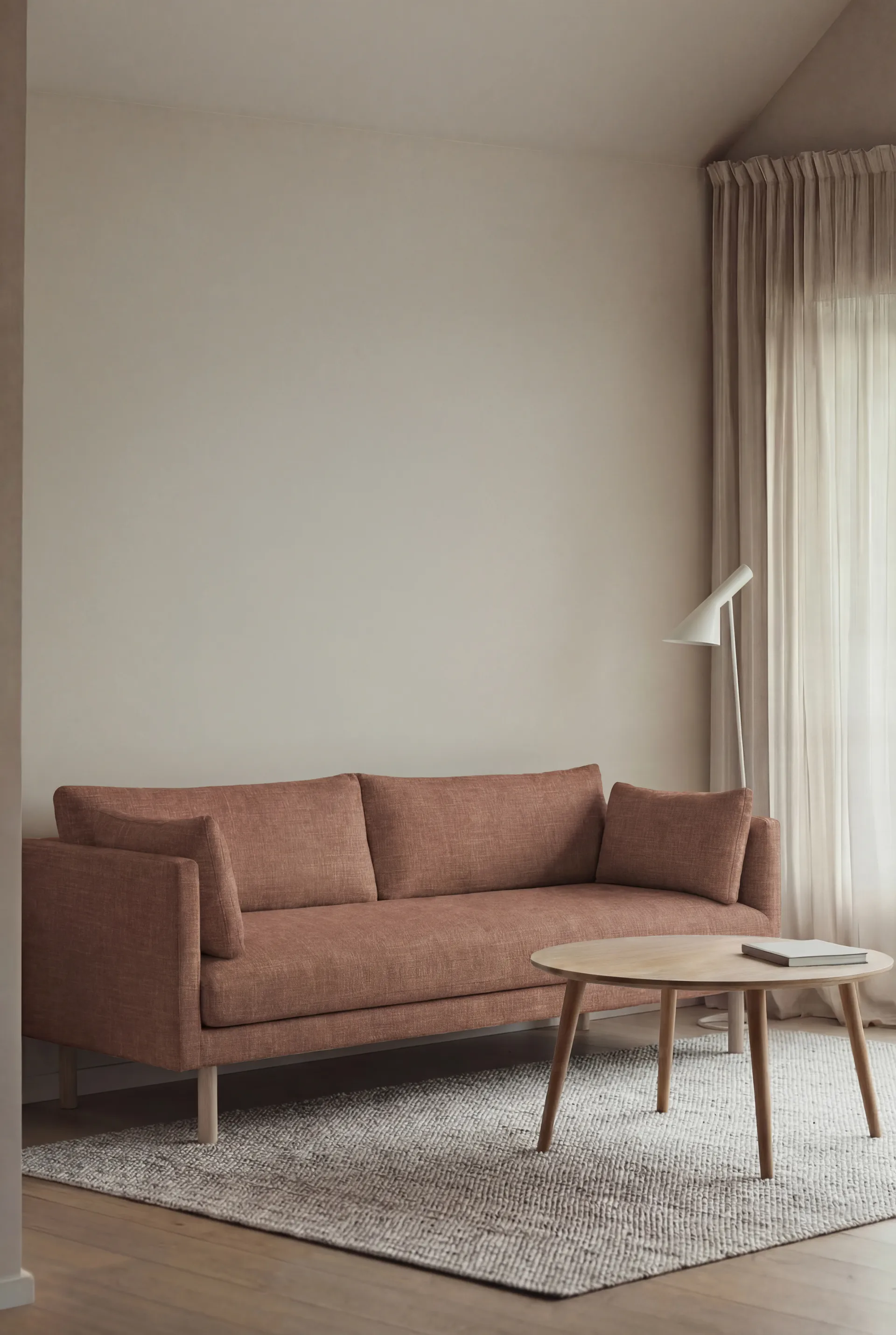 Linnevik sofa, Same Rust 6675-white-oiled oak, 3-seater 1898