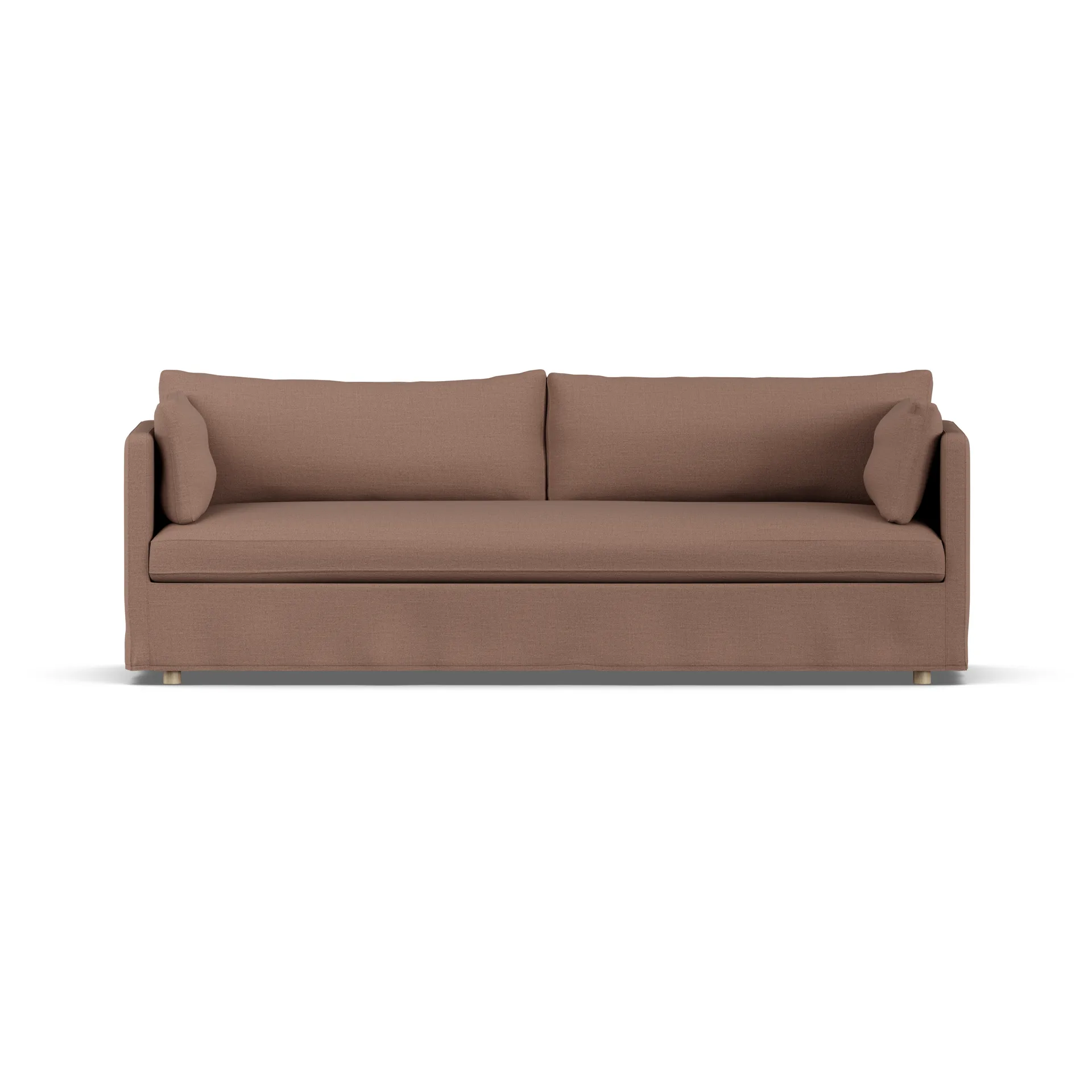 Linnevik sofa, Same Rust 6675-white-oiled oak, 4-seater, with skirt 1898
