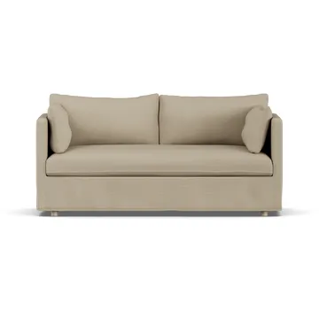 Linnevik sofa - Same Sand 6672-white-oiled oak, 2-seater, with skirt - 1898