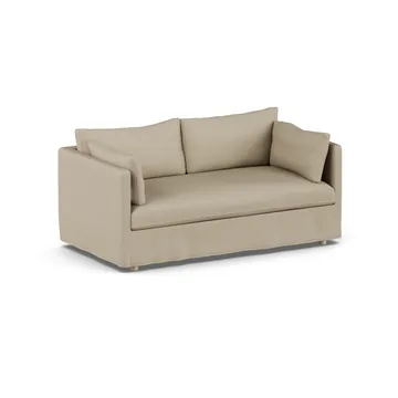 Linnevik sofa - Same Sand 6672-white-oiled oak, 2-seater, with skirt - 1898