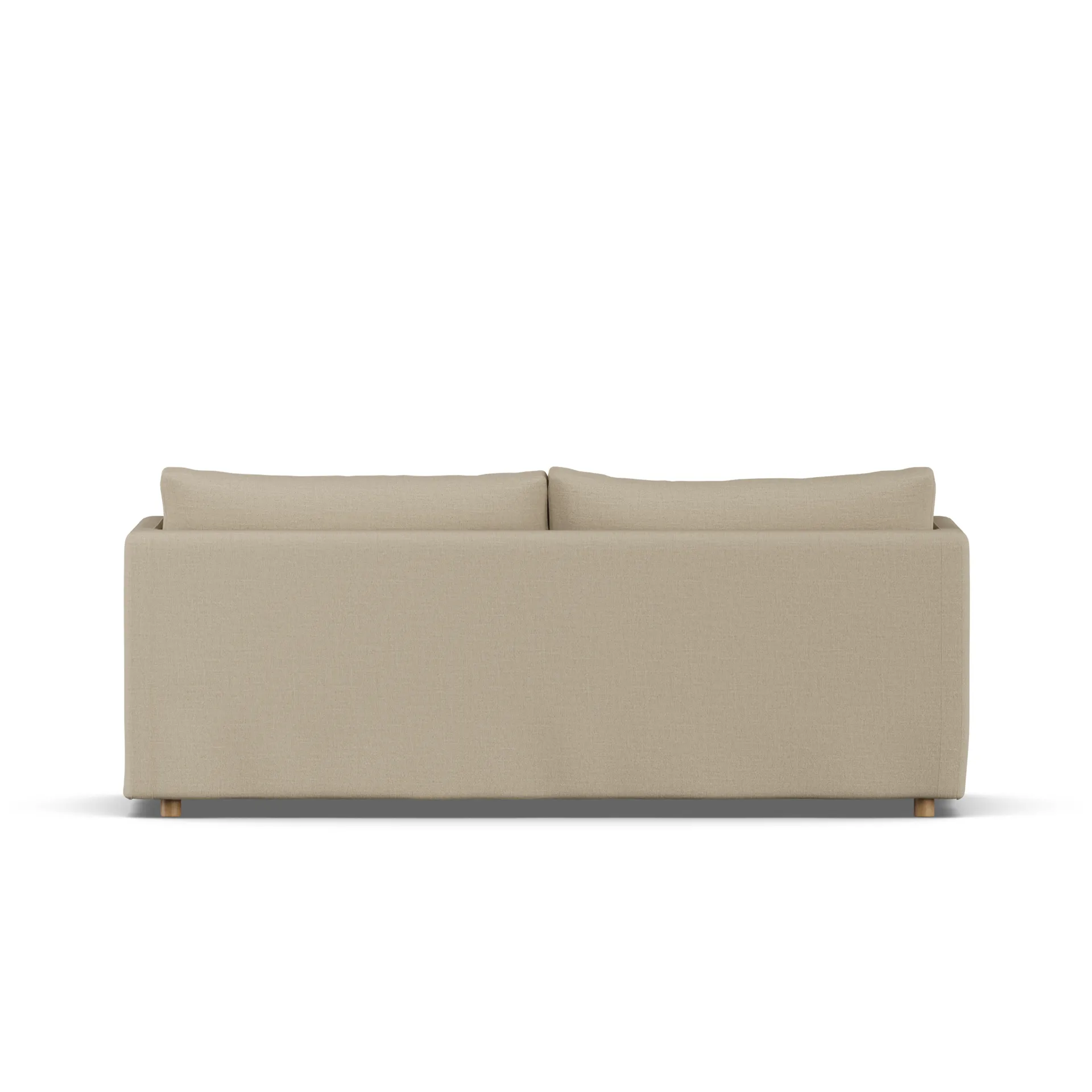 Linnevik sofa, Same Sand 6672-white-oiled oak, 3-seater, with skirt 1898