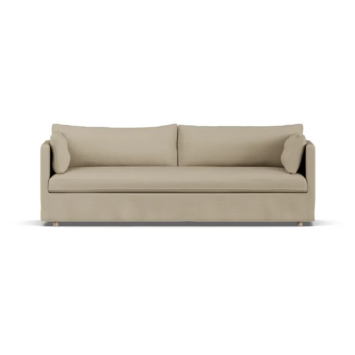 Linnevik sofa - Same Sand 6672-white-oiled oak, 4-seater, with skirt - 1898