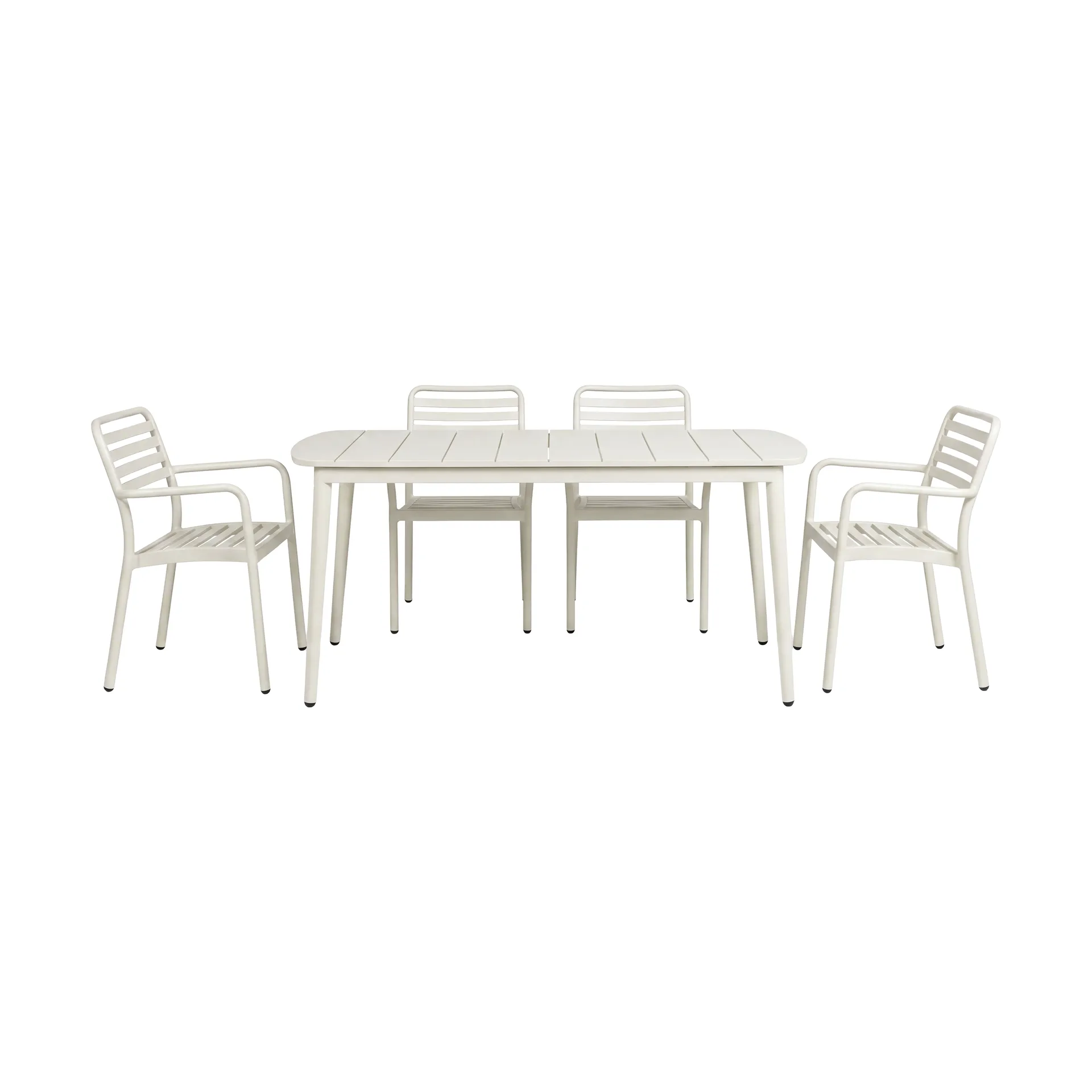 Marsala dining table 152x90 cm + Messina armchair 4 pcs, Off white,  1898