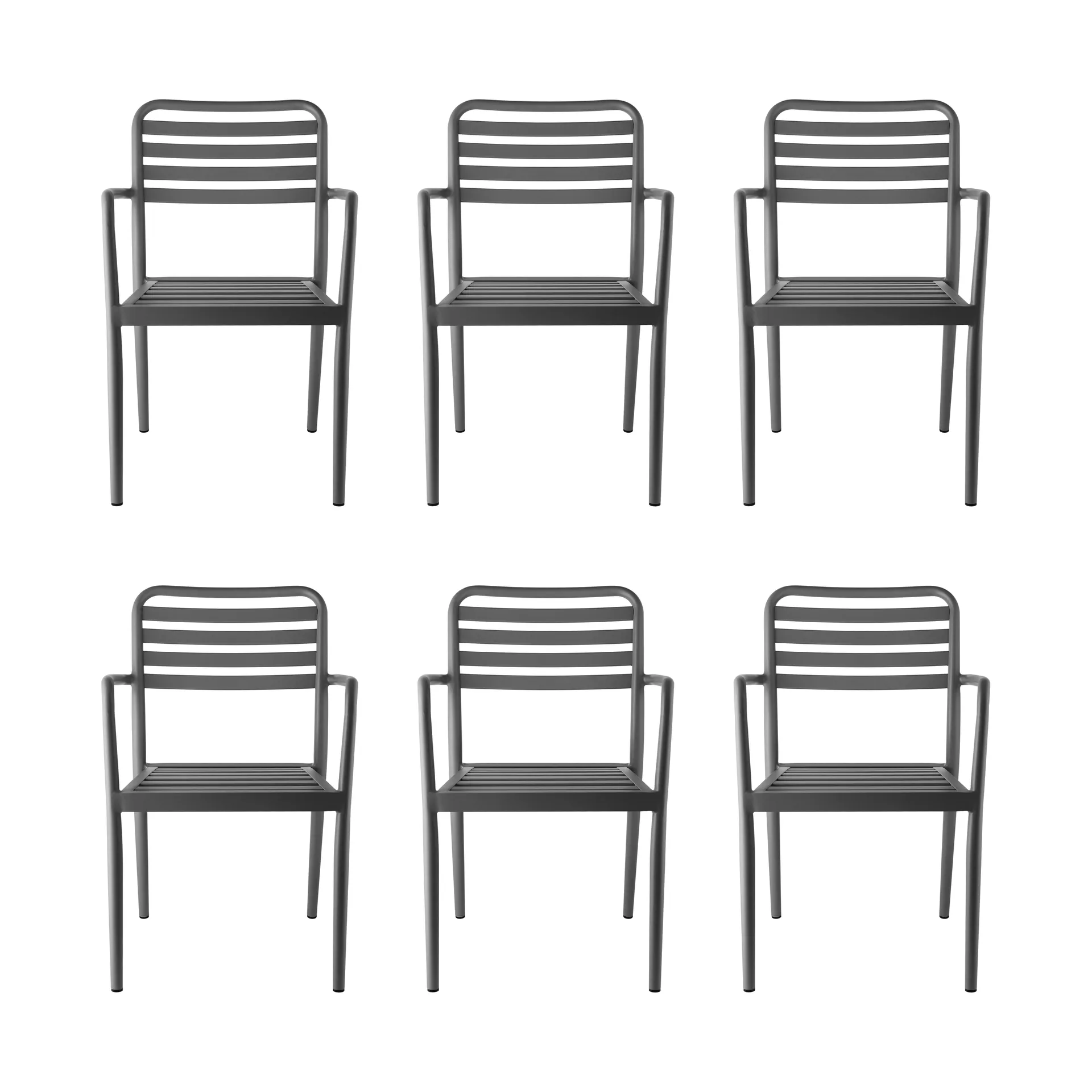 Messina armchair, Anthracite, 6-pack,  1898