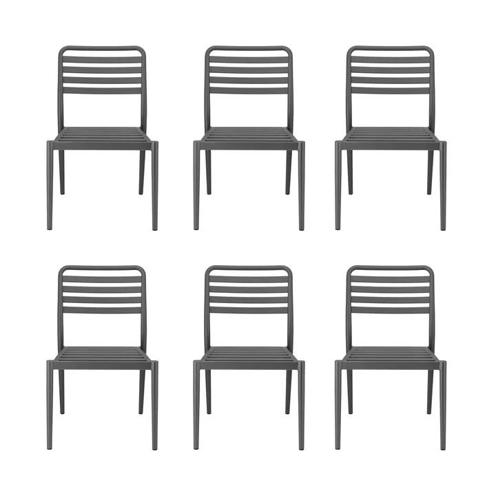 Messina chair, Anthracite, 6-pack - 1898