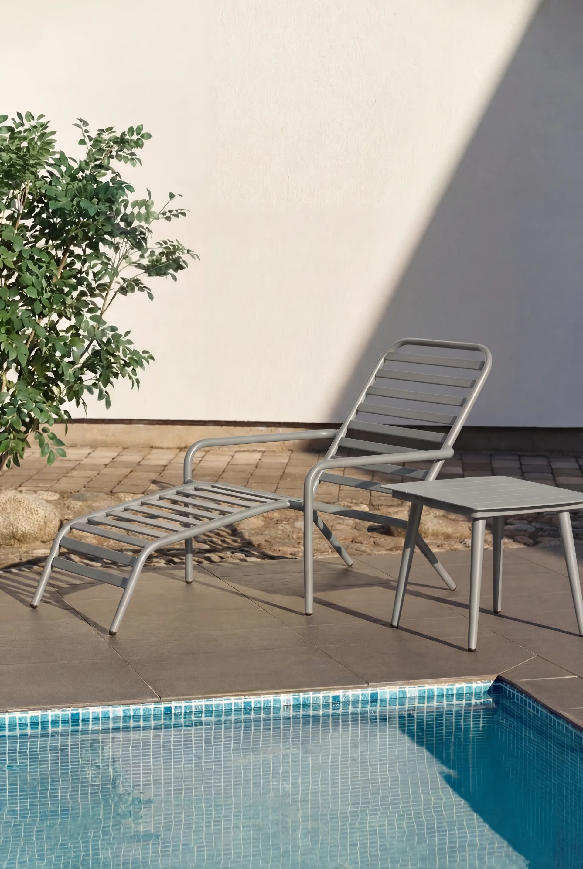 Messina sun lounger, Taupe 1898