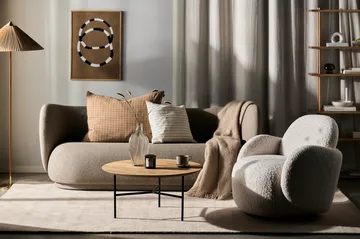 Mo armchair with swivel function - Glore White 1243 - 1898