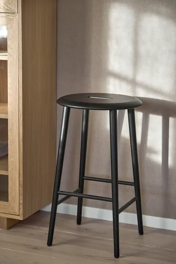 Norrabo barstool 65 cm - Black lacquered oak - 1898