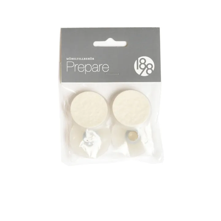 Prepare floor protectors - White, 37mm plastic felt tube rivet, 4 pcs - 1898