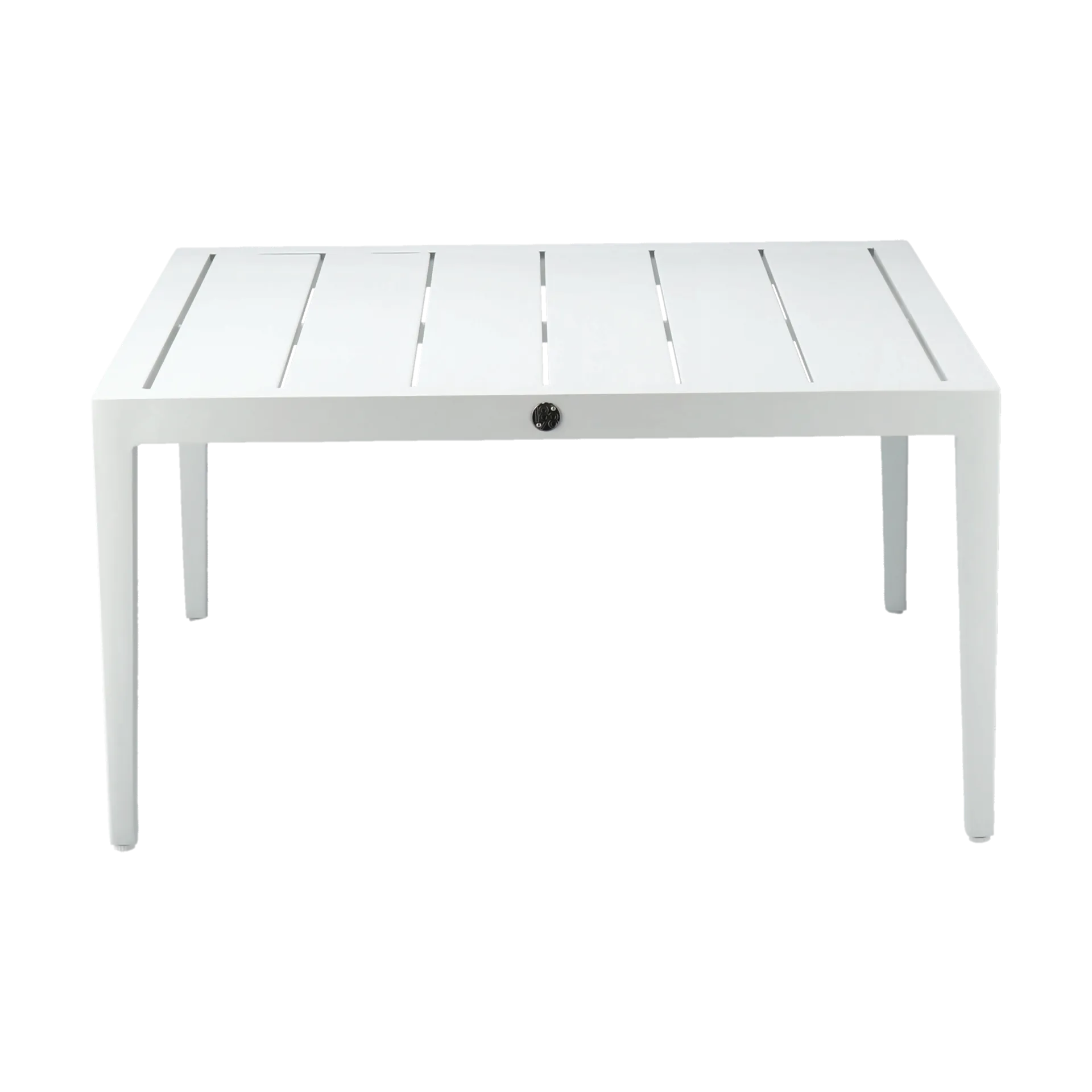 Santander coffee table 78x78x40 cm, White aluminium 1898