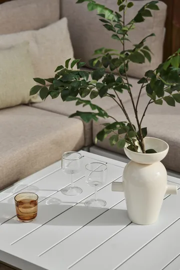 Santander coffee table 78x78x40 cm - White aluminium - 1898