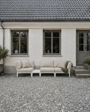 Santander modul sofa center module - White-beige - 1898