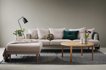 Sjövik footstool - Bern Beige 0341-white-oiled oak - 1898