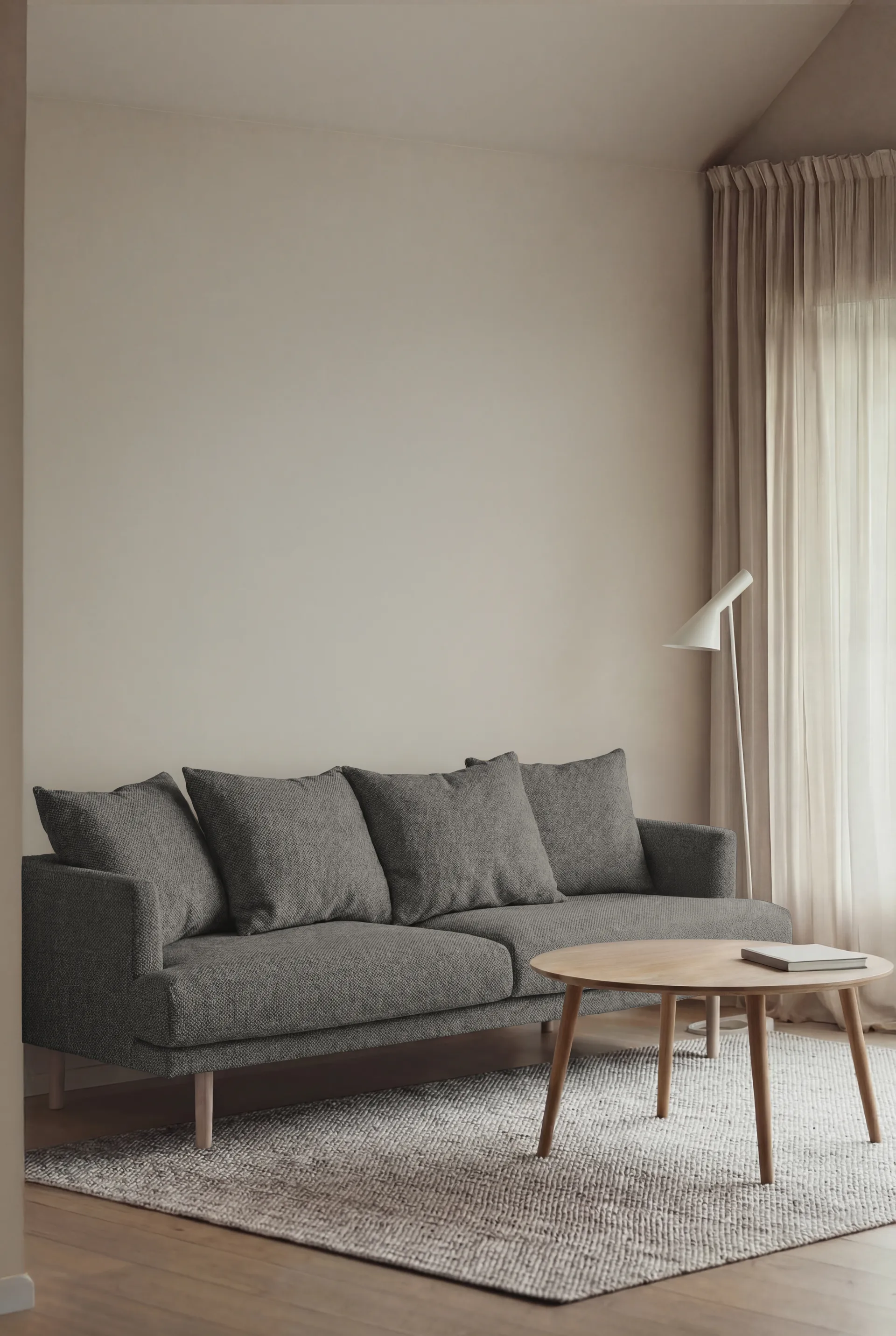 Sjövik sofa, Caleido Grey 1240-white-oiled oak, 3-seater 1898