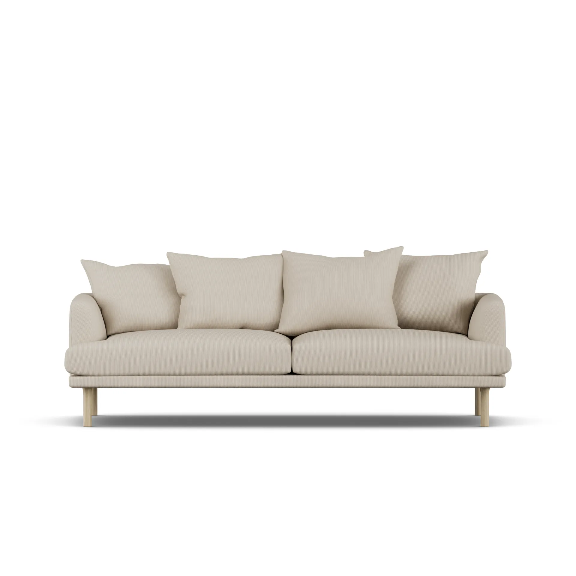 Sjövik sofa, Jump Beige 1956-white-oiled oak, 3-seater 1898