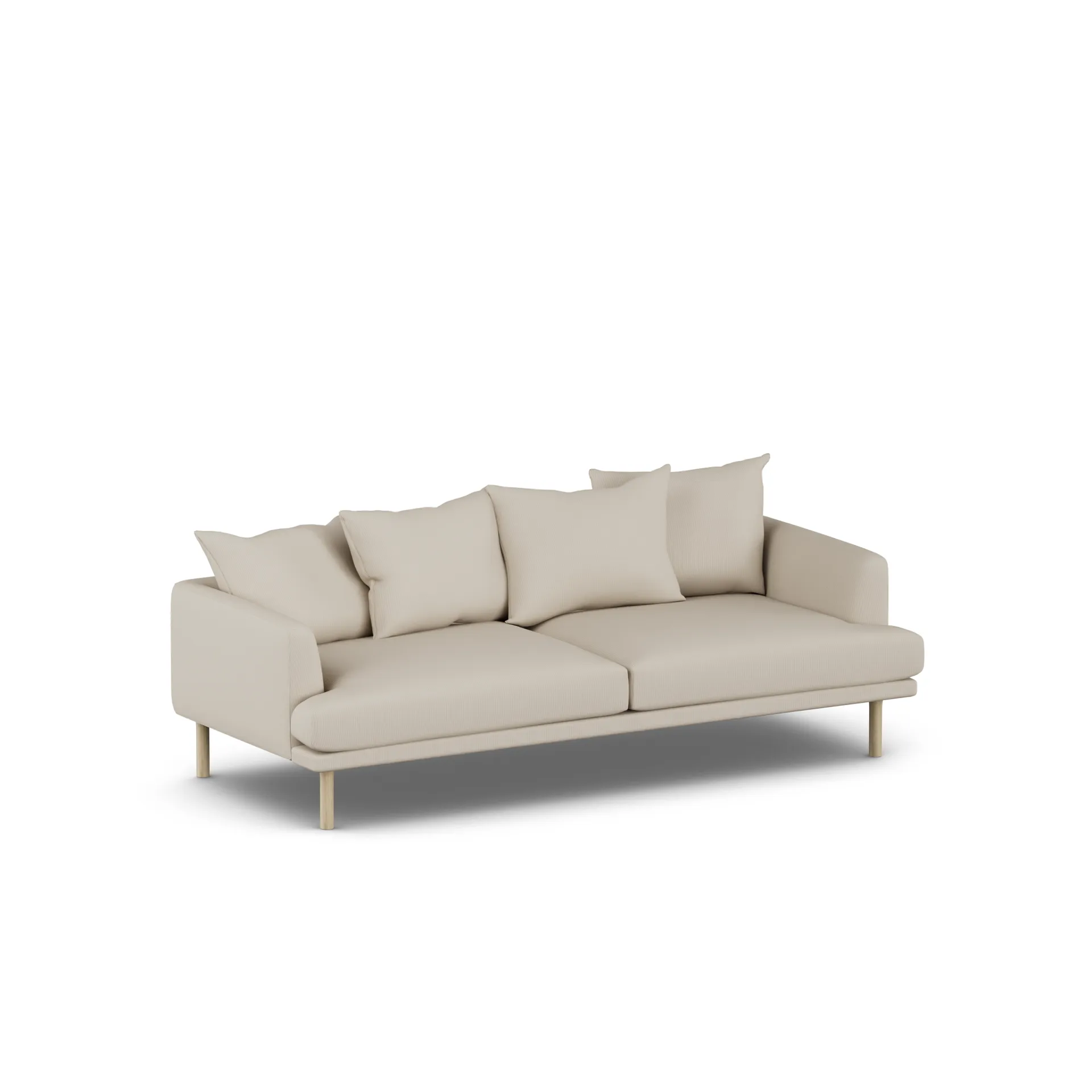 Sjövik sofa, Jump Beige 1956-white-oiled oak, 3-seater 1898