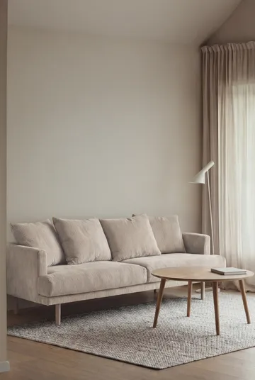 Sjövik sofa - Jump Beige 1956-white-oiled oak, 3-seater - 1898