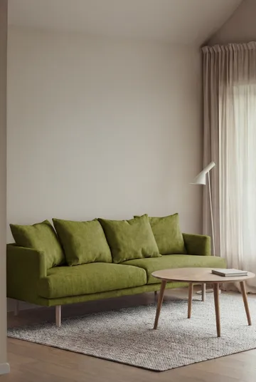 Sjövik sofa - Luiza Green 3975-white-oiled oak, 3-seater - 1898