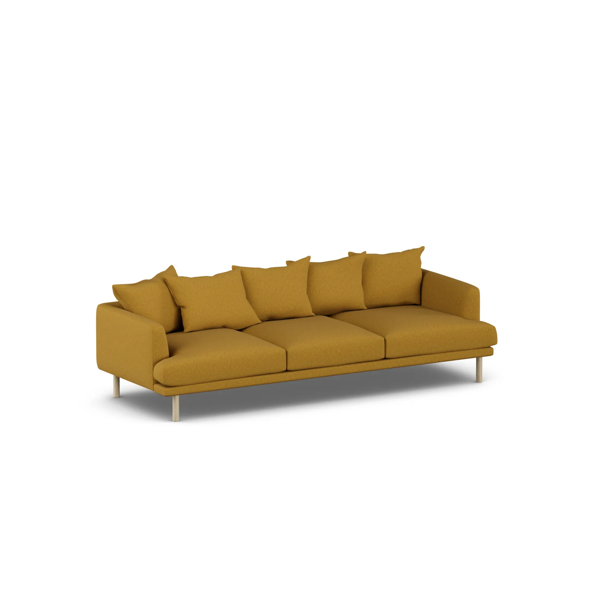 Sjövik sofa, Luiza Mustard 3972-white-oiled oak, 3,5-seater 1898