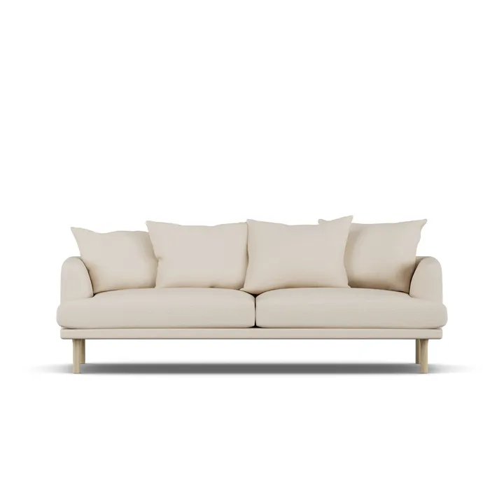 Sjövik sofa - Same Beige 6670-white-oiled oak, 3-seater - 1898