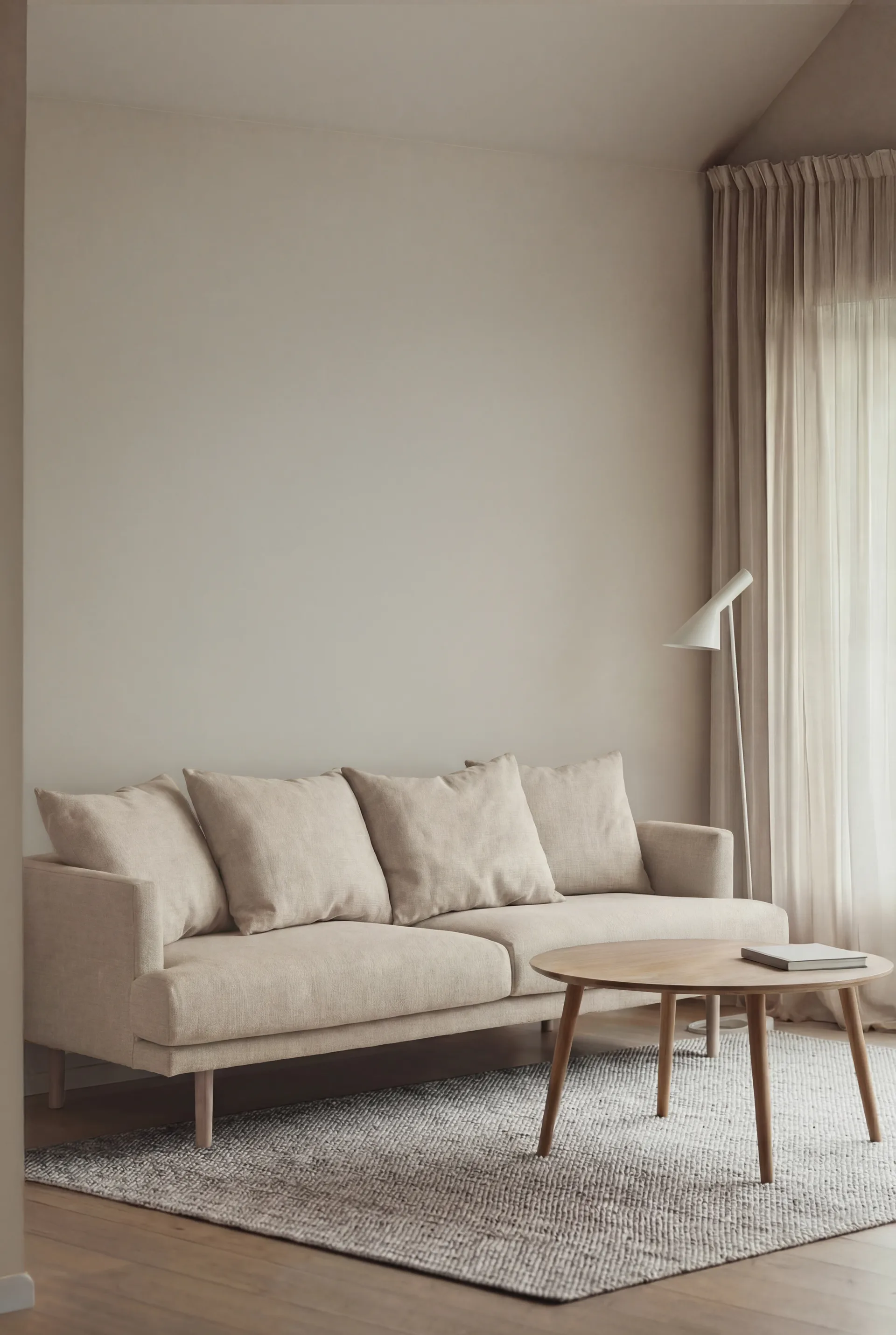 Sjövik sofa, Same Beige 6670-white-oiled oak, 3-seater 1898