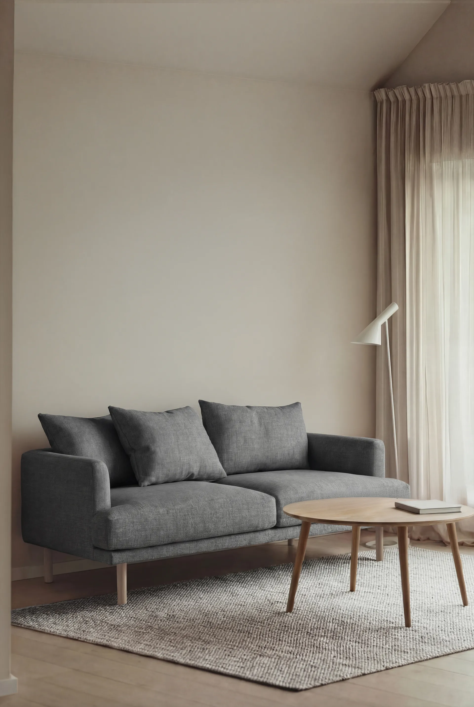 Sjövik sofa, Same Blue 6678-white-oiled oak, 2,5-seater 1898