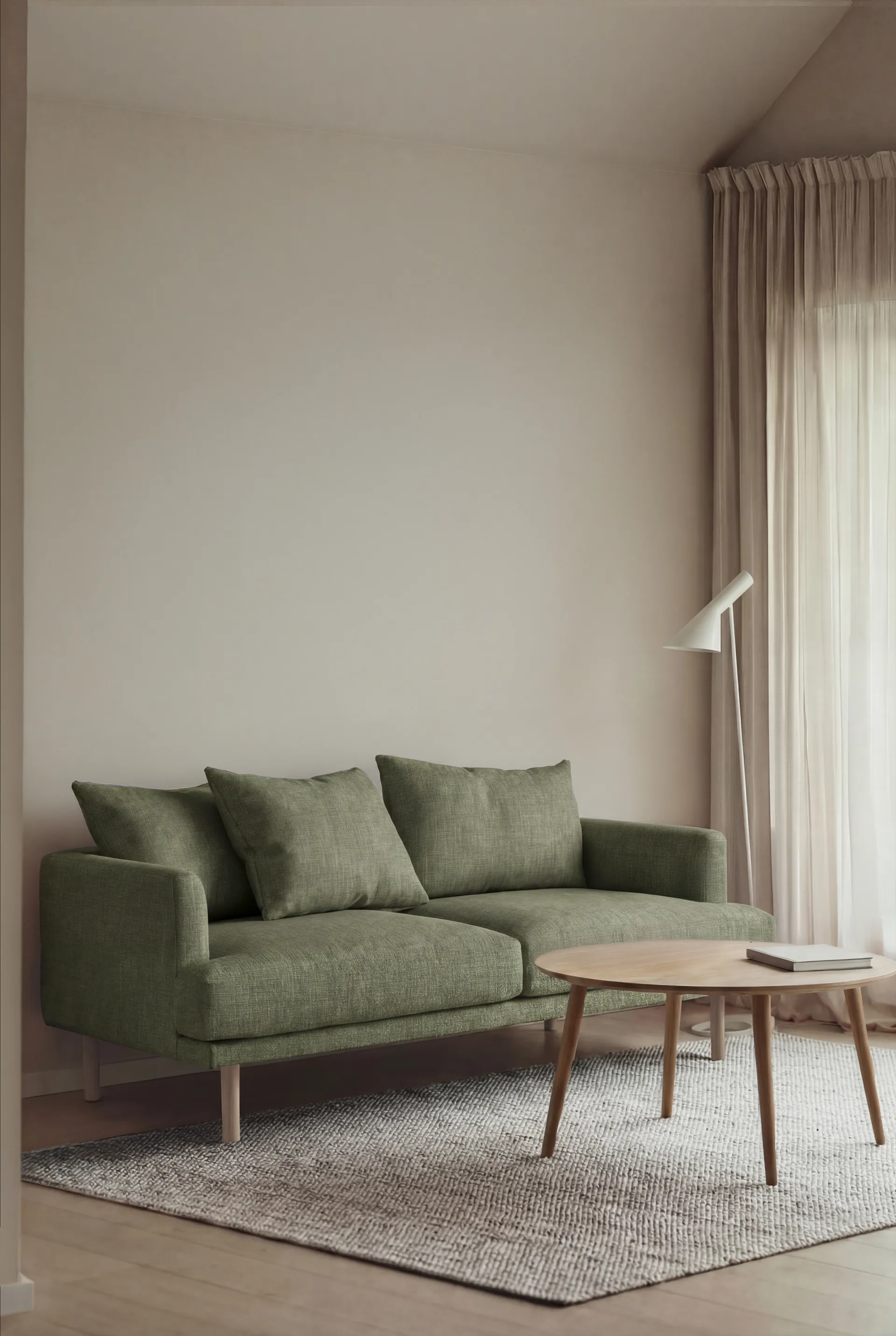 Sjövik sofa, Same Forest 6677-white-oiled oak, 2,5-seater 1898