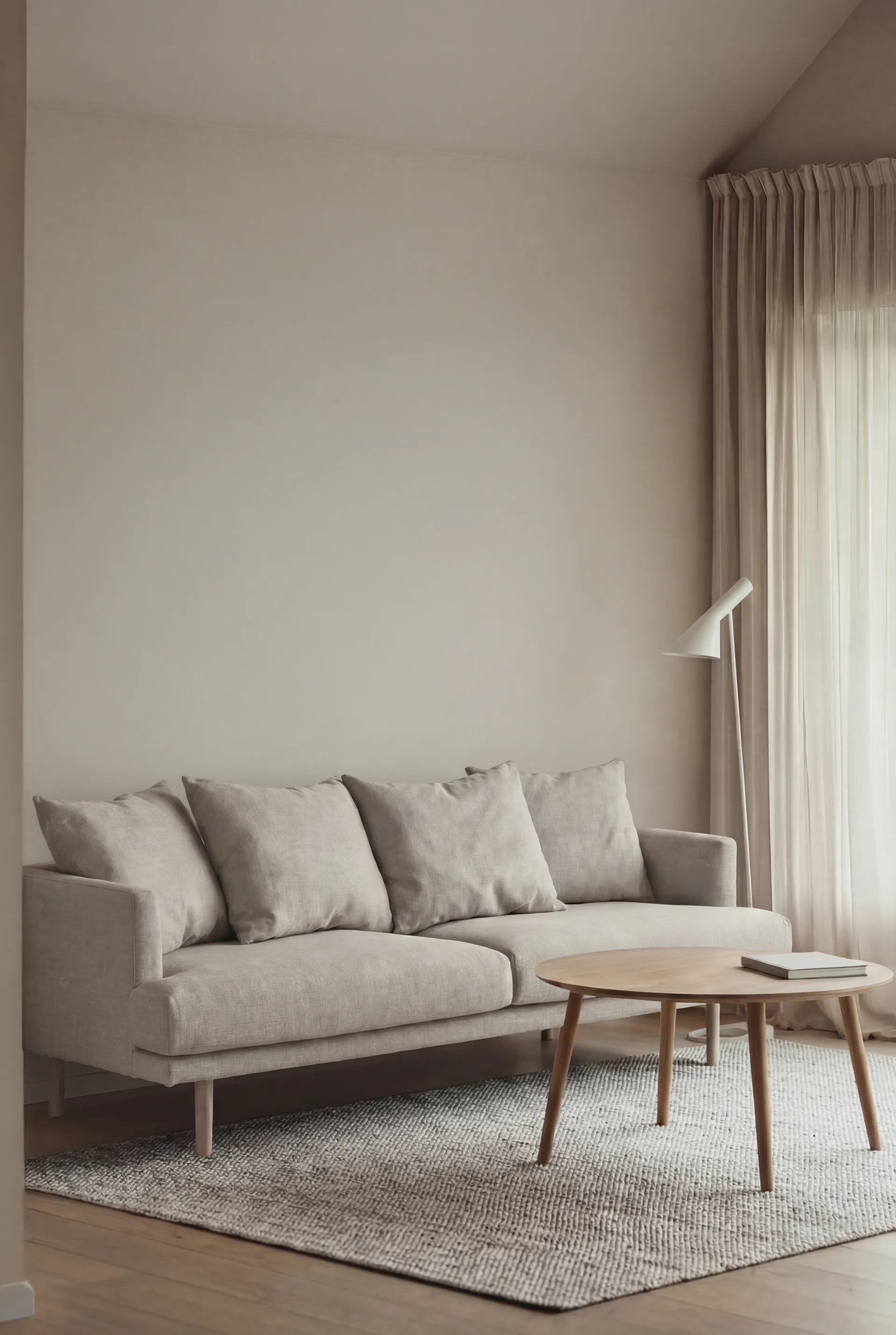 Sjövik sofa, Same Grey 6673-white-oiled oak, 3-seater 1898
