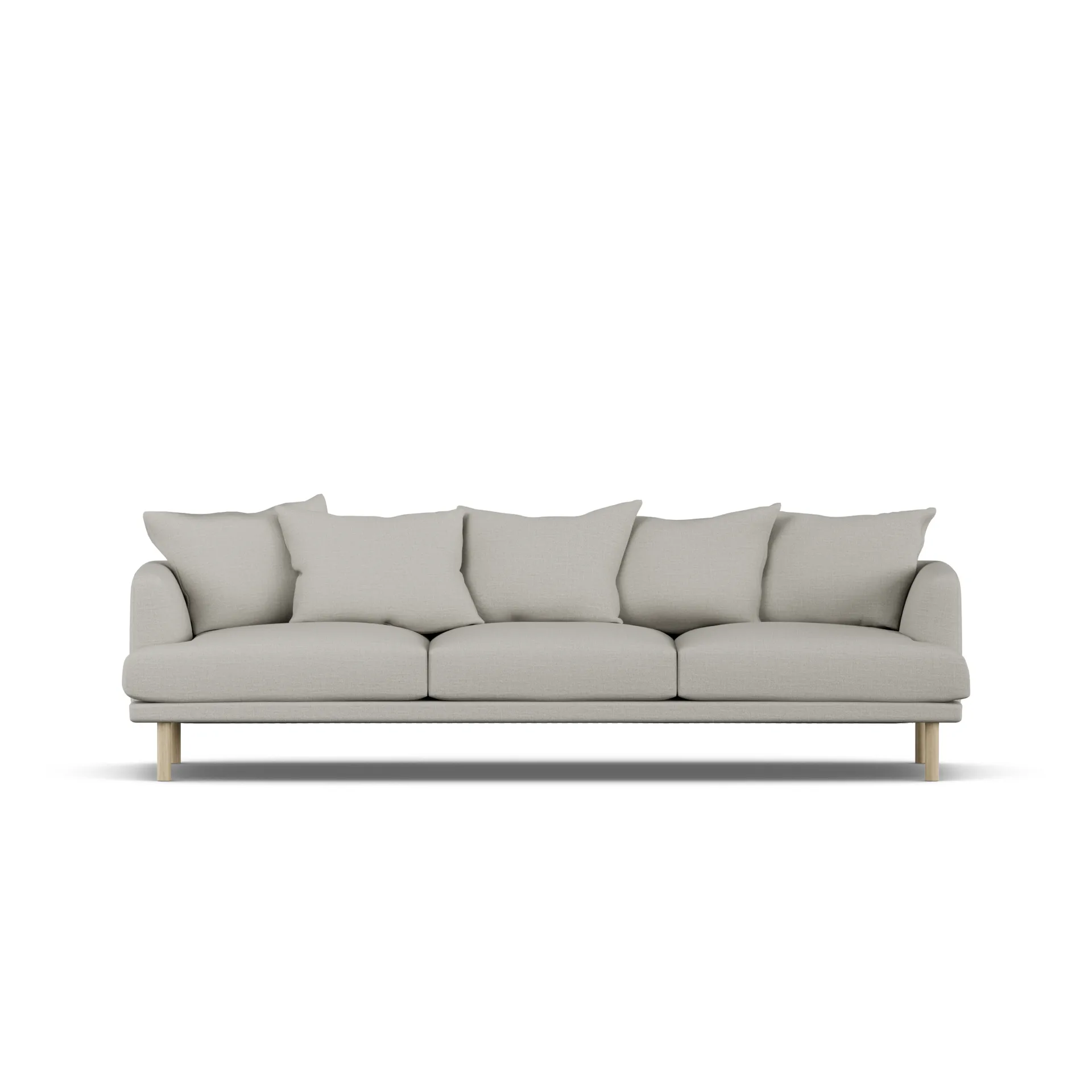 Sjövik sofa, Same Grey 6673-white-oiled oak, 3,5-seater 1898